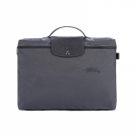 Longchamp Le Pliage Green 37 Kl&otilde;ps-t&otilde;mblukuga Sulgemine Taaskasutatud L&otilde;uend Nahkdetailidega K&auml;sikott Portfell V&auml;ike Meeste K&auml;sikott Grafiithall 2182919P66 Graphite Gray