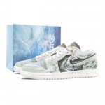 Jordan Air Jordan 1 Cyan Glaze Smoky Blue Kulumiskindel Madal Vintage Korvpallijalatsid Unisex Valge Roheline HV4089-201(Team626-) 44.5