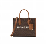 MICHAEL KORS Mirella 19 Klassikaline T&auml;hetr&uuml;kiga Logoga T&otilde;mblukuga Kaetud L&otilde;uend K&auml;ekott &Otilde;lakott Crossbody Kott V&auml;ike Naiste Pruun v&auml;ike pruun