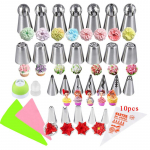 Leaf Torch Vene tulbi j&auml;&auml;tumine torude otsikud kreemi otsad roostevabast terasest kondiitritoodete otsikud kondiitritoodete t&ouml;&ouml;riist K&uuml;psetus kondiitritoodete kott 30PCS