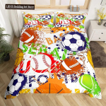 Tennisepalli tekikott Komplekt Spordim&auml;ngu Teemaline Voodipesu Komplekt &Uuml;heinimese Suurus Poistele Teismelistele T&auml;iskasvanutele Tennise Reket Palli Tekikoti Kate EU single(135x200cm)