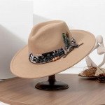 USPOP Vintage Fedora M&uuml;ts Naistele Meestele Lai &Auml;&auml;r Viltm&uuml;ts Suljega &Auml;&auml;ris L&auml;&auml;ne Stiilis Panama M&uuml;ts Kevadeks S&uuml;giseks M 56-58cm kaamel
