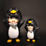 8/12cm V&auml;ike Pingviin Gugugaga Administraator PVC Kuju Cosplay Pengmin Mudel Kaunistus Mudel Lauaekraan S&uuml;nnip&auml;evakingitus gray
