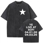 Bully Bully Kanye West Ye Live At Sofi Album 2026 Vintage Pesitud T-s&auml;rk Mehed Naised K&otilde;rge Kvaliteediga Mood &Uuml;legabariidiline Puuvillane T-s&auml;rk S