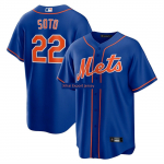 2025 New York Mets Ei. 22 Soto Tikitud Jersey Pesapalli &Uuml;likond Meeste R&otilde;ivad XL, 105KG sinine