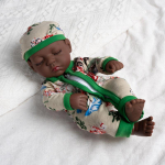 30cm Reborn Nukk Must Nahk Pehme T&auml;is Vin&uuml;&uuml;l Nukud 11,81-tollilistele Nukukestele Armas Elutruu Vastss&uuml;ndinu Nukk Kingitus Nukk M&auml;nguasi T&auml;iskasvanutele Kingitused
