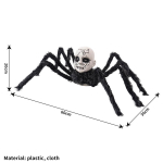 Halloweeni Animatrooniline Nukupea &Auml;mblik Liikumisaktiveeritavad Helendavad Silmad Helijuhtimisega Hirmutav K&auml;ivitatav M&auml;nguasi Kummitusmaja Rekvisiit must