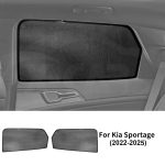 T&auml;pselt sobiv Kia Sportage NQ5 2022-2025 Auto Akna P&auml;ikesekaitsekate Komplekt - Eesmised ja Tagumised Paneelid, UV-kaitse Sisekorraldaja 2PCS Rear must