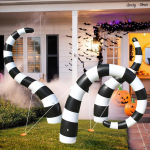 3 tk Halloweeni liivussussi t&auml;ispuhutavad kaunistused 1,8 m helendav madu Terrassikaunistus sisseehitatud LED-iga Liivussussi kaunistus Halloweeni v&auml;litingimusteks One Size