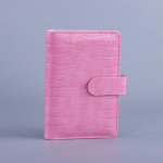 A5 A6 Makroon Laser V&auml;rv Krokodillimuster DIY Kaanega M&auml;rkmik Kaas P&auml;evik Planeerija Paberikaas Koolitarbed (pink,A7) roosa