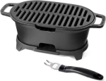 Malmist BBQ grillilaud Telkimisahi Keedetud teekatelk Kodune kaasaskantav BBQ grillplaat v&auml;litingimustesse Katmata S&uuml;si BBQ grill black