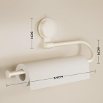 1 tk Multifunktsionaalne p&ouml;&ouml;rlev iminapp-salvr&auml;tihoidja - Puurimiseta seinale kinnitatav alumiiniumist rullihoidja, sobib r&auml;tikutele