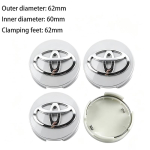 4 tk 62 mm 57 mm Auto rummukate ABS-materjalist Velje keskkate Toyota Hilux Aygo Yaris Ractis Corolla Camry CHR Auris Tacoma jaoks