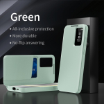 S26FE Luksuslik Smart Window S-View Nahast Rahakott &Uuml;mbris Klappkaardi Kate Samsung Galaxy S26 FE jaoks, Kaitsvad Kiled P&otilde;rutuskindel Kest For Samsung GalaxyS26 FE roheline