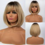 BLONDE UNICORN valge s&uuml;nteetiline Bobo parukas naistele 35cm hall