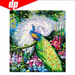 T&auml;isteemanttikandid Animal Peacock 5D teemantmaali ristpistes 20X30