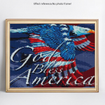 Ristpistes mosaiik-teemantmaaling Eagle t&auml;is&uuml;mmargune teemanttikandid 20X30CM