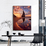 Teemantmaal Scenic DIY Teemantmosaiik Mere&auml;&auml;rne Teemanttikandid T&auml;isekraaniga teemantkunst 20X30CM