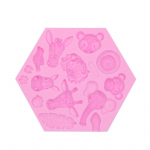 Fondant hallituse metsloom silikoonvorm elevant l&otilde;vi ahvi kuju &scaron;okolaadi epoks&uuml; hallituse koogi vorm roosa