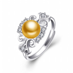 LSOOYH Bohemia naturaalsed mageveep&auml;rlitest s&otilde;rmused naistele Moodne naiste kuupmeetrist tsirkooniumoksiidist s&otilde;rmus, idee kingitus Resizable kuld