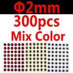 300 tk Hologrpaahiline 3D kalasilmade peibutis silmade loomiseks k&auml;rbsesidumine vooder s&ouml;&ouml;t kalasilmad 2mm kuni 10mm punane h&otilde;be kuld 2mm