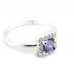 Bague Argent 'Scarlett' am&eacute;thyste 50 lilla