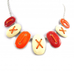 NOA [K1452] - disainerkaelakee  Buttons  punane oranž beež oranž