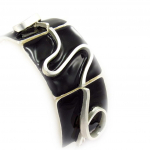 Dolce Vita [K2624] - Bracelet Cr&eacute;ateur 'Cr&eacute;ativit&eacute;' noir argent&eacute; must