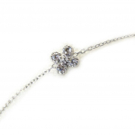 Les Tr&eacute;sors De Lily [M1691] - Bracelet Argent 'Flora' blanc valge