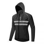 WOSAWE rattajope kapuutsiga Hi Vis veekindel tuulekindel bike Jersey jalgratta tuulemantel meestele M must