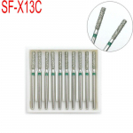 10 tk Teemanthammaste hambaravi kiirpuurid sirge lameda otsaga FG 1,6 mm hammaste poleerimistoode SF-X13C