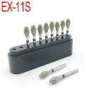 10 pcs/set Dental Diamond Burs Drills High Speed Handpiece Polishing Whitening Product FG Dental Burs EX-11S