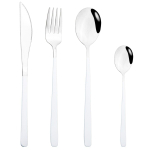 4 tk V&auml;rviline kahvel lusikas nuga s&ouml;&ouml;giriistade komplekt peegel roostevabast terasest s&ouml;&ouml;giriistade komplekt pikniku lauan&otilde;ude s&ouml;&ouml;giriistade komplekt k&ouml;&ouml;gitarvikud valge/h&otilde;be