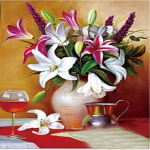 DIY Teemantmaaling Lilled Teemanttikandid Maastikud Ristpistes T&auml;is&uuml;mmargune puur Rhinestones K&auml;sitsi kodukaunistuse kingitus Full Round 20x20CM