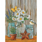 Uus 5D DIY Teemantmaaling Lilled Vaas Teemanttikandid Maastikud Ristpistes T&auml;is&uuml;mmargune puur Kodukaunistus K&auml;sitsi kingitus Full Round 15x20CM