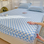 Puuvillane pehme voodipesu lina madratsi kate Paks tepitud voodikate Elastsed linad Paigaldatud lina kattemadrats libisemiskindel tolmukate 180*200cm