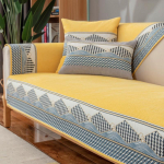 Pehme sektsioondiivani kate Nordic Chenille &uuml;hev&auml;rviline diivanir&auml;tik Universaalne libisemisvastane diivanikate elutuppa 70*70cm beež