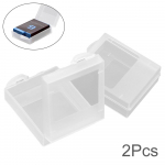 2 tk akukarp Plastikust kaitsev hoiukarp, mis sobib kaamera aku jaoks