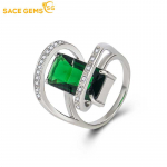 SACE GEMS Klassikaline tsirkoonist s&otilde;rmus naiste ehted Pulmalubaduse peokink 6