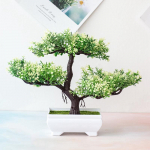 V&otilde;lts kunstlik potitaim Bonsai pottidega simuleeritud m&auml;nnipuu kodu/kontori sisustus valge