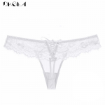 DKGEA seksikad G-String l&auml;bipaistvad pitsp&uuml;ksid naiste madala k&otilde;rgusega p&uuml;ksid S valge