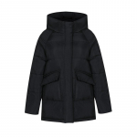 S&uuml;gistalvine paks soe parka Naiste vabaaja armas &uuml;hev&auml;rviline suur tasku lahtine l&uuml;hike kapuutsiga mantel jakid v&auml;lir&otilde;ivad S must