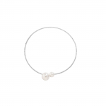 Rhinestone kaelakee as&uuml;mmeetriline imitatsioon p&auml;rlitest pallihelmestest kaelakee naistele ehete kingitus One Size h&otilde;be