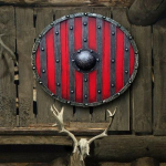 Keskaegne kuningas Bj&ouml;rni rauapoolne Battleward Viking Shield Valhalla kilp