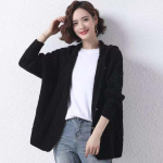 Kampsunid S&uuml;gis ja Talv Uued silmkoelised naiste Mood kapuutsiga kudumid Kardigan Lahtine, pikkade varrukatega kampsun Naiste kampsun One Size must