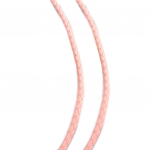 Les Tr&eacute;sors De Lily [R4048] - Roosa  Leather  terasest punutud pael - 45 cm 4 mm Heleroosa