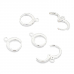 10 tk vasega kaetud &uuml;mmargune prantsuse konks amulett meisterdamiseks kaelakee k&auml;ev&otilde;ru k&otilde;rvar&otilde;ngad ehted k&auml;sit&ouml;&ouml; tarvikud h&otilde;be