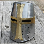 Keskaegne Great Bucket Helmet Knights 20G terasest templiristristi kiiver