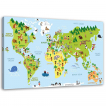 Feeby l&otilde;uenditr&uuml;kk, &otilde;ppekaart 60x40 mitmev&auml;rviline