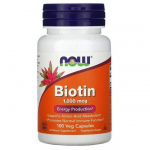 NOW Foods, biotiin, 1000 mcg, 100 kapslit 1 Unit